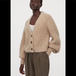 H&M Tan Cardigan Sweater